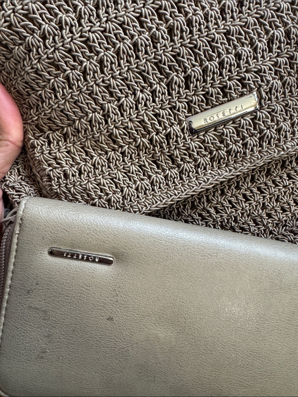 Rosetti Brown Crochet Shoulder Bag with Matching Wallet 🔅 - Picture 6 of 9